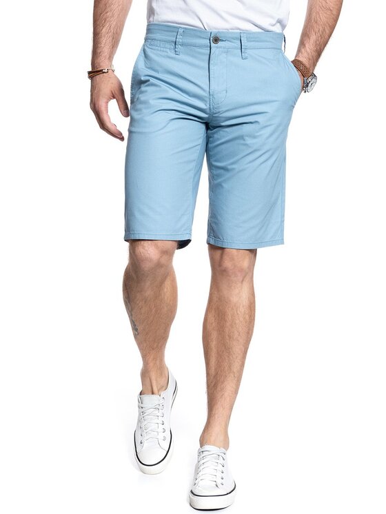 Mustang Mustang Szorty jeansowe CHINO SHORT Niebieski Slim Fit