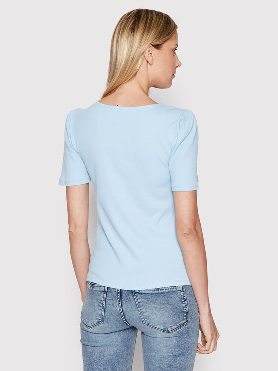 Vero Moda Vero Moda T-Shirt Natasha 10264993 Błękitny Regular Fit
