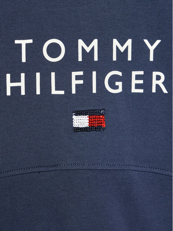 Tommy Hilfiger Tommy Hilfiger Majica dugih rukava Pleated KG0KG06159 D Tamnoplava Regular Fit