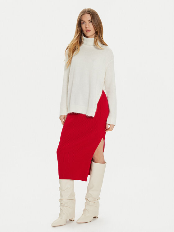 TWINSET TWINSET Rollkragenpullover 242TT3291 Weiß Loose Fit
