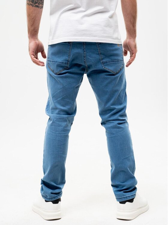 Urban City Urban City Jeansy Spodnie Jeansowe Męskie Jasne Niebieskie UrbanCity Pocket Logo 38 Niebieski Regular Fit