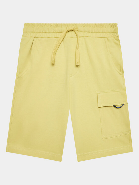 United Colors Of Benetton United Colors Of Benetton Auduma šorti 3BL0C901U Dzeltens Regular Fit