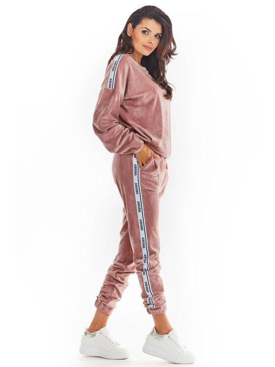 Awama Awama Bluza A374 Różowy Basic Fit