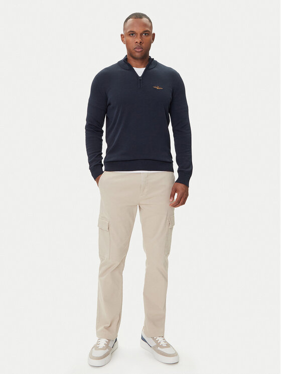 Aeronautica Militare Aeronautica Militare Džemper 252MA1578UL00506 Tamnoplava Regular Fit