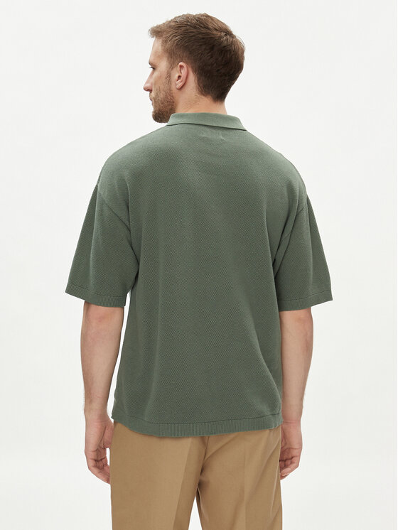 Jack&Jones Jack&Jones Polokošeľa Linen 12252748 Zelená Regular Fit