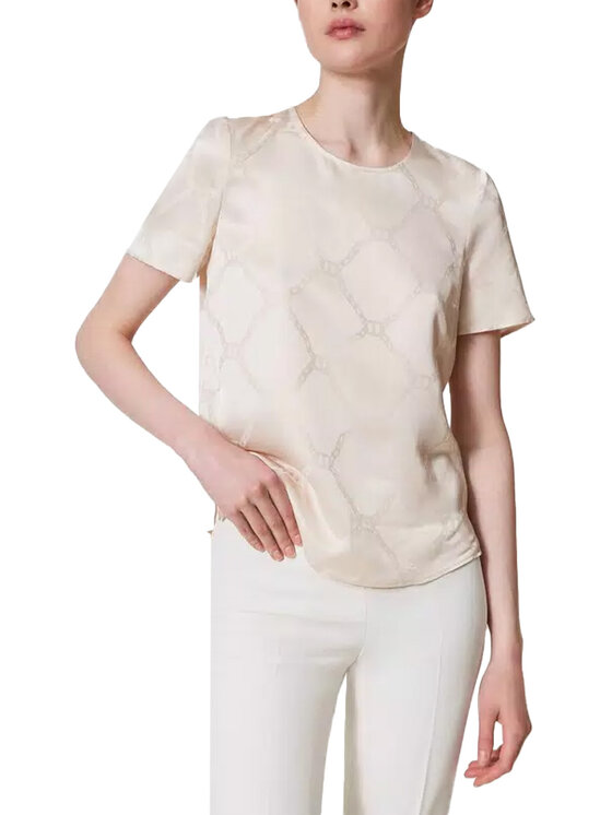 TWINSET TWINSET Τσόκερ 251tp2012-11748 Λευκό Regular Fit