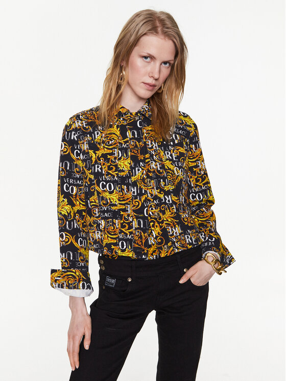 Versace Jeans Couture Geacă de blugi 74HAS453 Negru Regular Fit 74HAS453 imagine noua