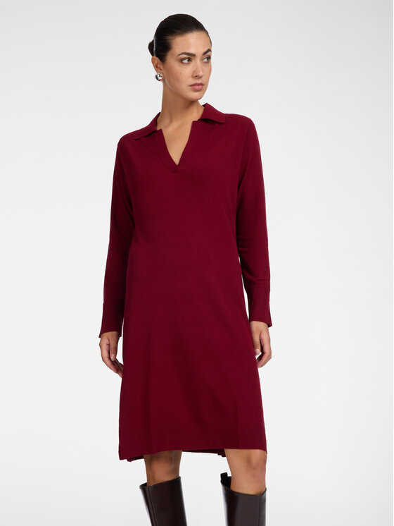 Elena Mirò Elena Mirò Sukienka codzienna 7601Z000133N036 Bordowy Regular Fit