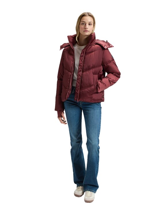Lee Lee Kurtka puchowa 112387764 Bordowy Regular Fit