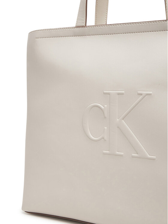 Calvin Klein Jeans Calvin Klein Jeans Torebka Sculpted Slim Tote34 LV04K3070G Écru