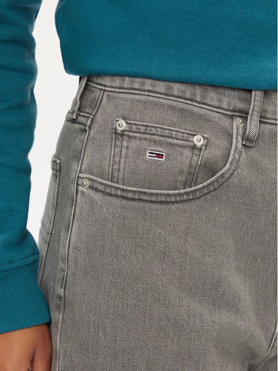 Tommy Jeans Tommy Jeans Blugi DW0DW17620 Gri Mom Fit