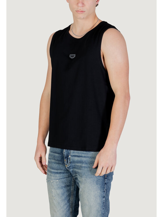 Antony Morato Antony Morato Smanicato REGULAR FIT WITH METAL RUBBER PLATE ON FRONT Nero Regular Fit