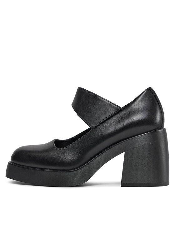 Babies cuir noir Brooke