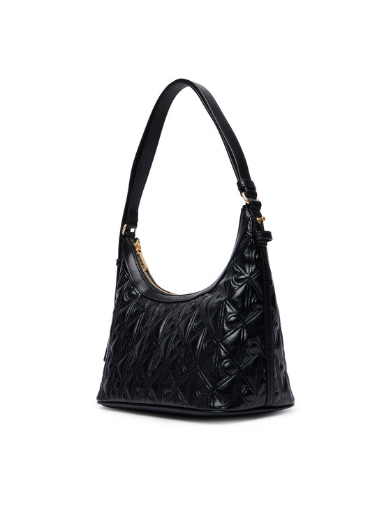 Calvin Klein Calvin Klein Kabelka Emblem Aop Debossed Shoulder Bag LV04F3874G Černá
