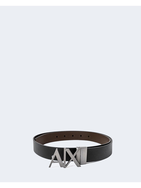 Armani Exchange Armani Exchange Pasek METALLIC PLATE Czarny