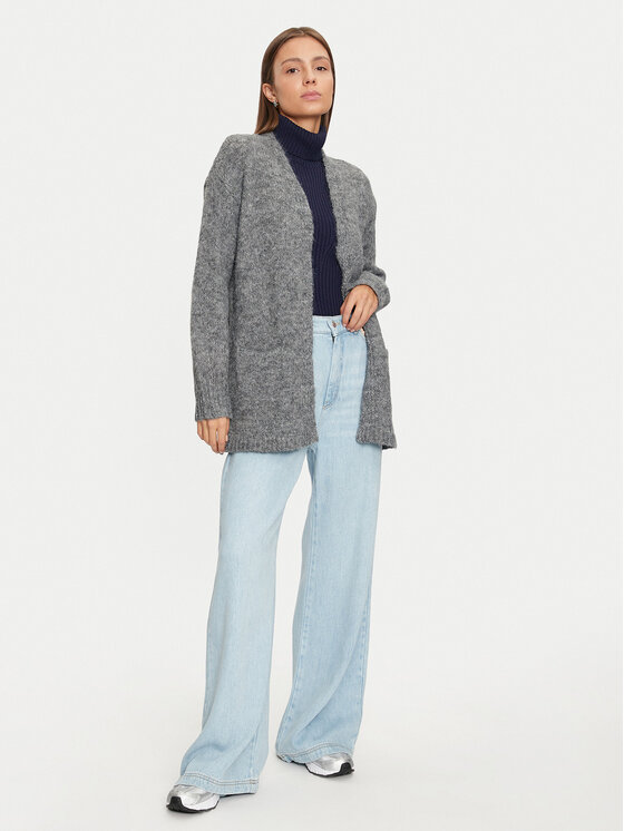 Noisy May Noisy May Cardigan Sutton 27030436 Gri Loose Fit
