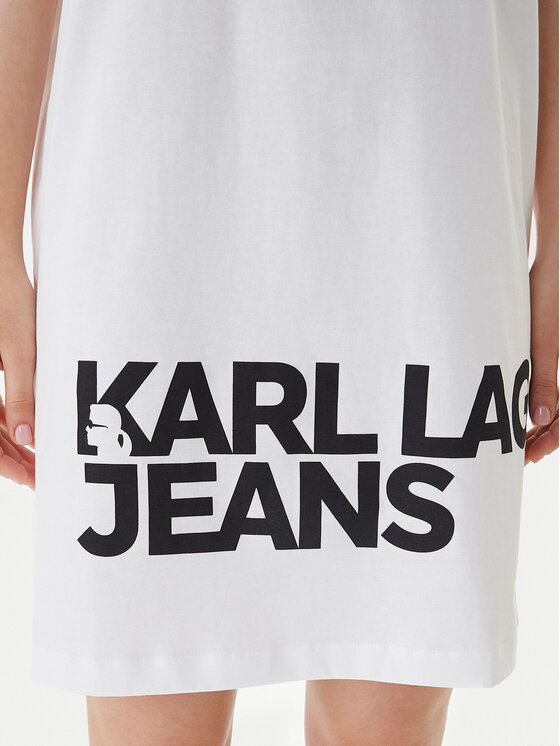Karl Lagerfeld Jeans Karl Lagerfeld Jeans Rochie de zi B1W13054 Alb Regular Fit