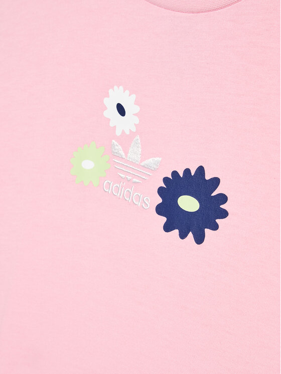 adidas adidas T-shirt Flower Print HF7466 Ružičasta Regular Fit