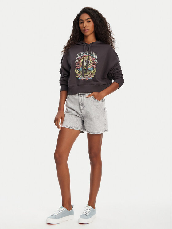 Billabong Billabong Mikina All Time EBJFT00146 Čierna Boxy Fit