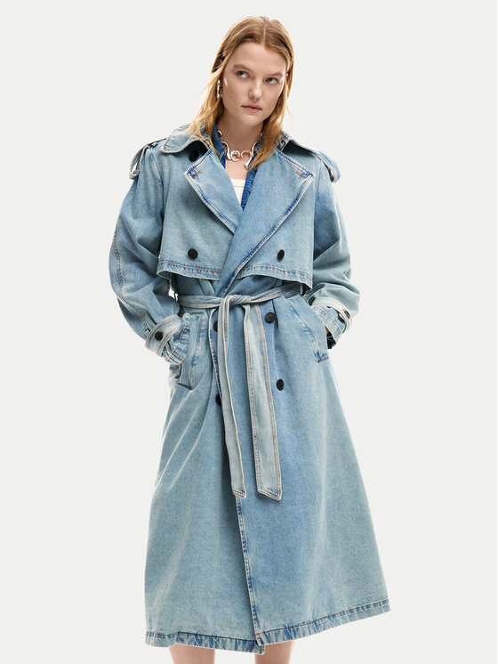 Desigual Desigual Trench Vio 26SWED17 Plava Regular Fit