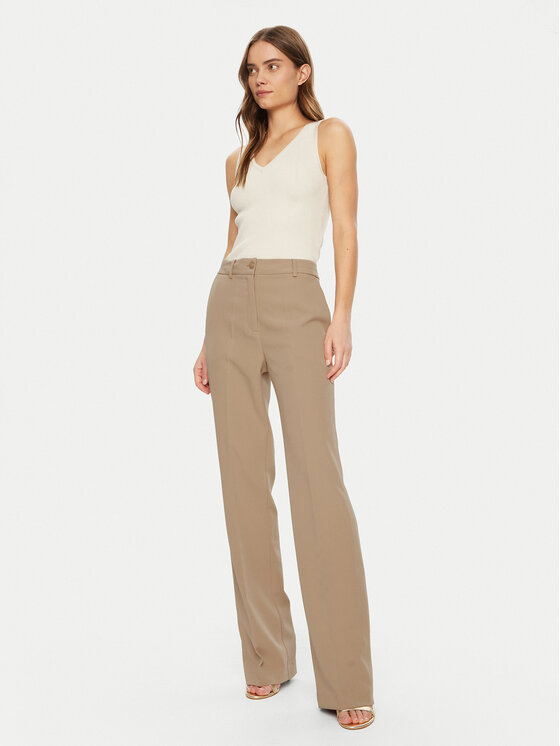 Guess Guess Medžiaginės kelnės W4YB30 WFWX2 Ruda Regular Fit