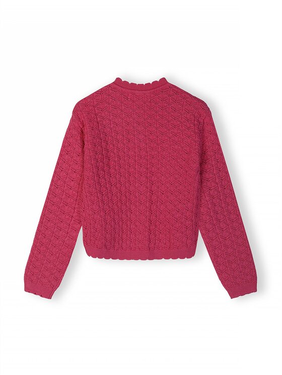 minoti minoti Kardigan 30KNIT154 Różowy Regular Fit