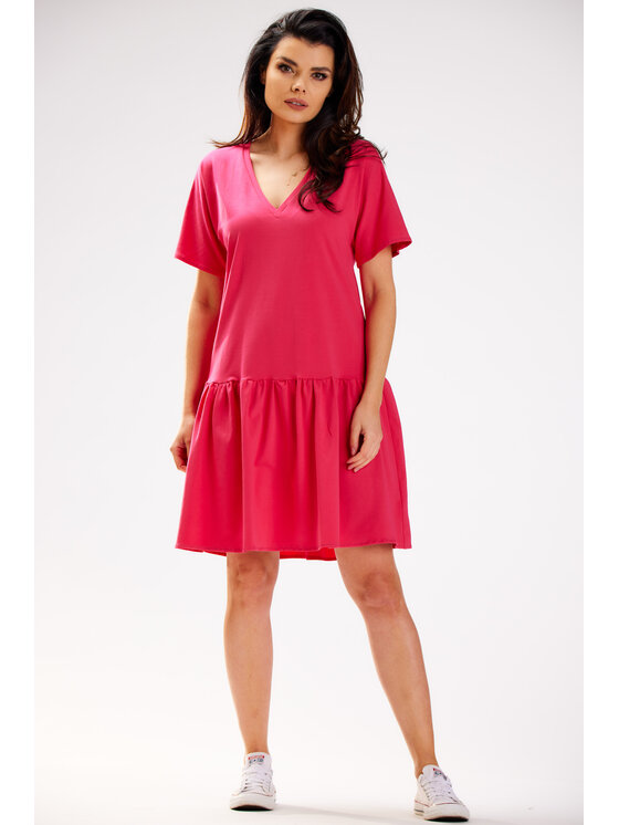Infinite You Infinite You Sukienka letnia M295 Fioletowy Basic Fit