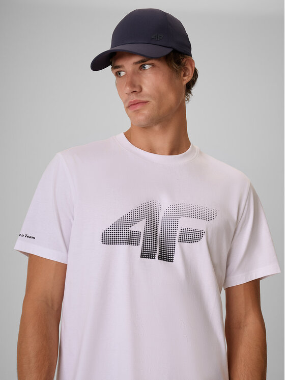 4F 4F T-Shirt COMMERCIAL Biały Regular Fit