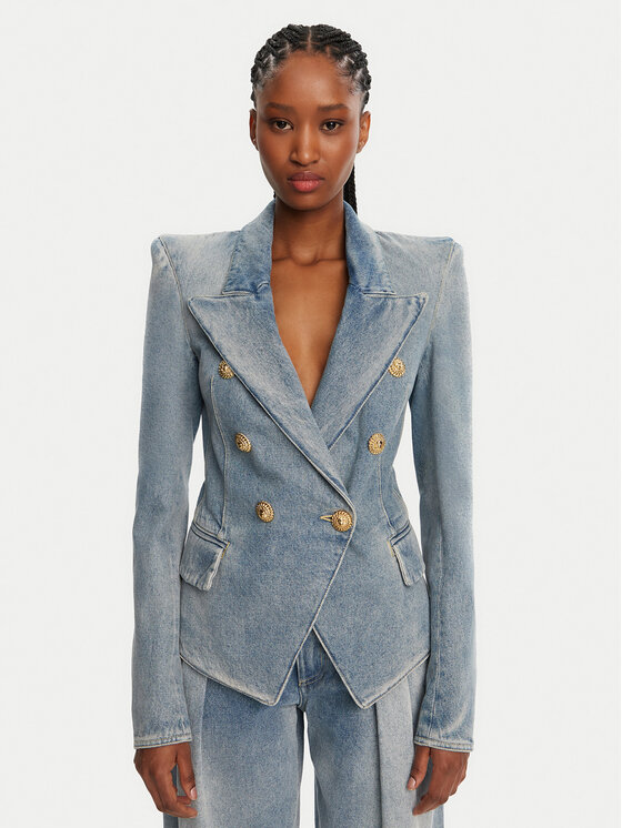 Balmain Balmain Zakó DF0SI509DF17 Kék Regular Fit