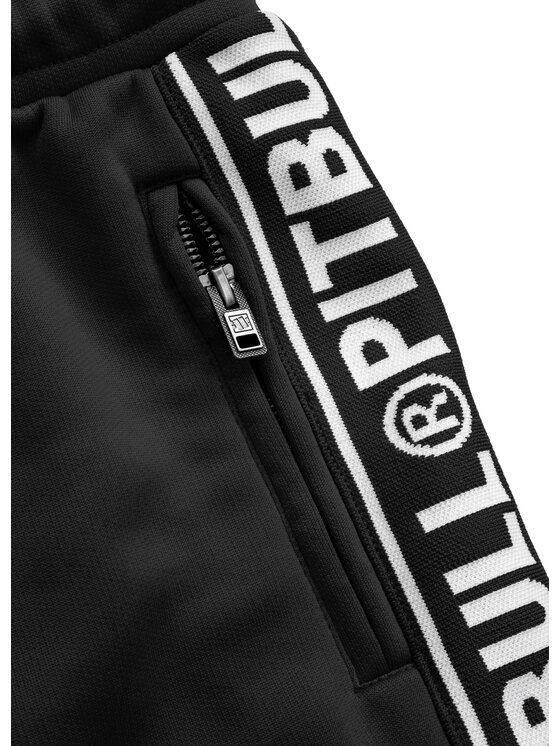 PITBULL PITBULL Spodnie dresowe Oldschool Tape Logo Czarny Regular Fit