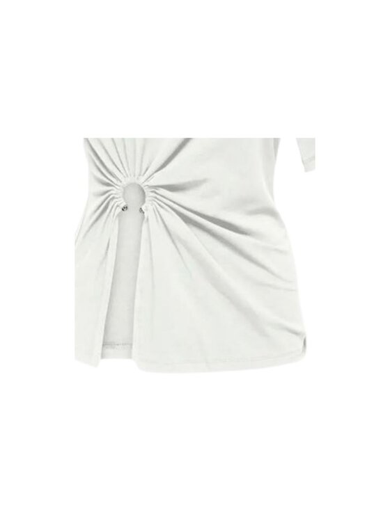 ONLY ONLY T-shirt Maglia onlcleo ss o neck Bianco Regular Fit