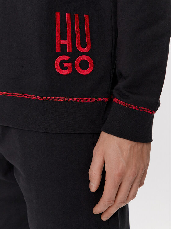 HUGO Hugo Світшот Logo 50510524 Чорний Relaxed Fit