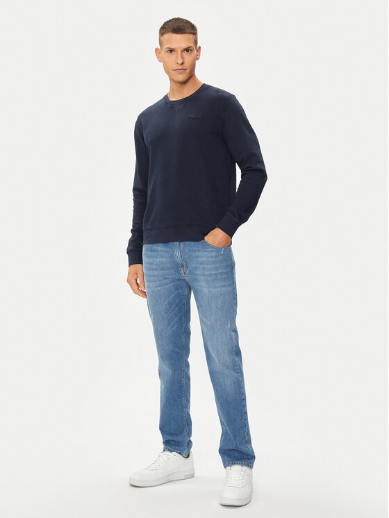 Aeronautica Militare Aeronautica Militare Majica dugih rukava 241FE1870F539 Tamnoplava Regular Fit