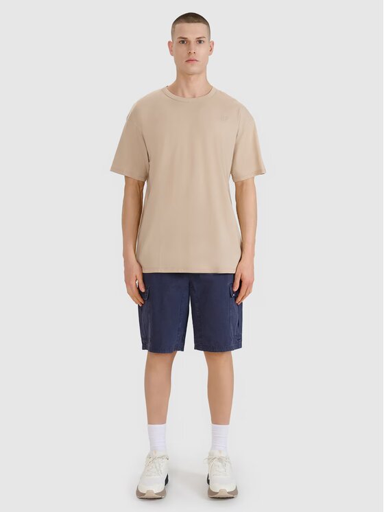 4F 4F Bavlnené šortky 4FRSS25TSHOM759-22S Čierna Regular Fit