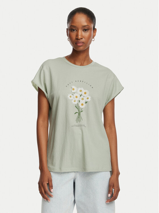 ONLY Tricou Jany 15372108 Verde deschis Regular Fit
