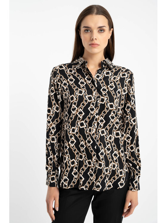 CLICK CLICK Πουκάμισο 71-0049 Μαύρο Regular Fit