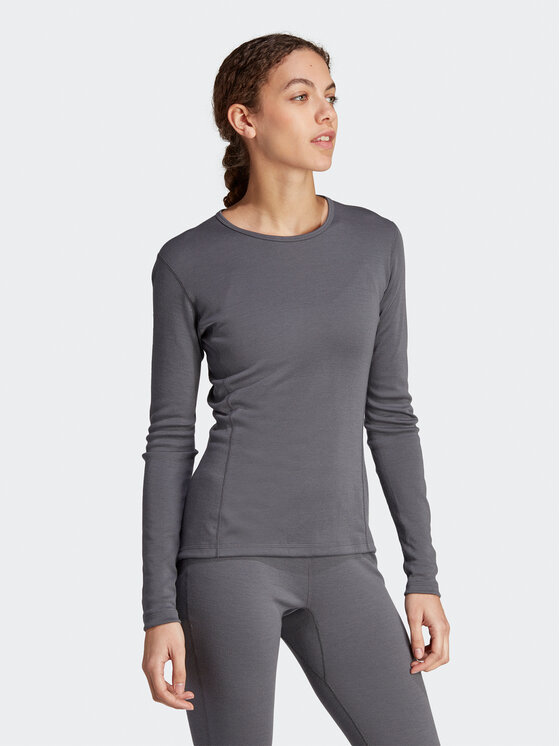 adidas adidas Termoaktīva apģērba augšdaļa Xperior Merino 260 HZ8546 Pelēks Slim Fit