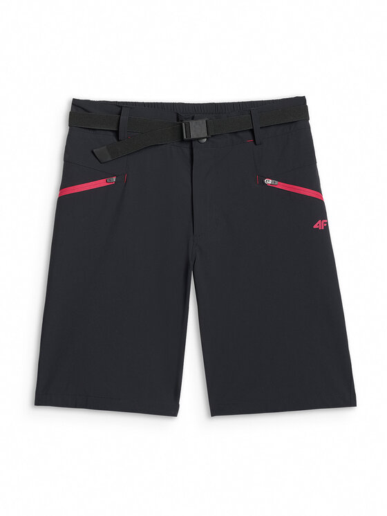 4F 4F Szorty sportowe TREKKING Czarny Regular Fit