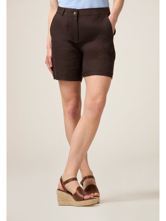 Oltre Oltre Pantaloncini P015R008439N022 Marrone Baggy Fit