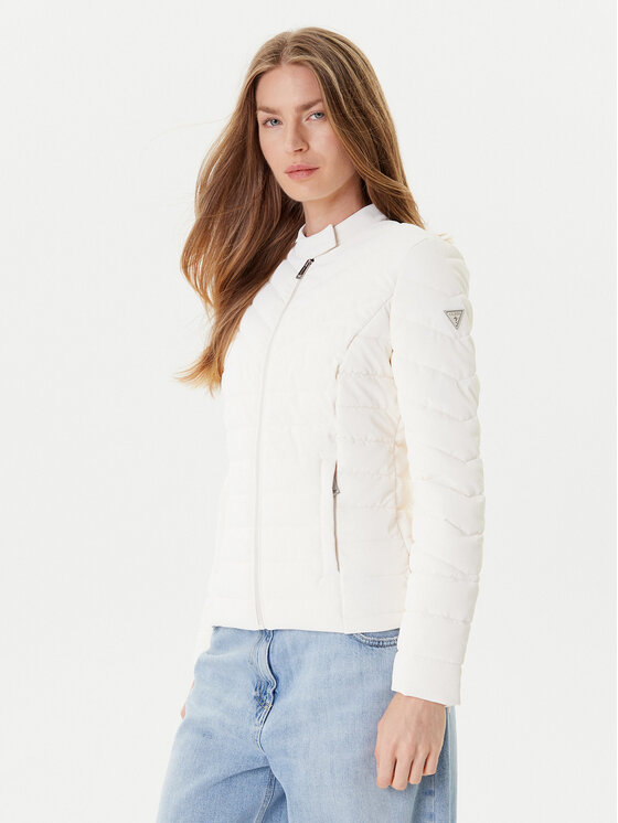 Guess Guess Bunda pro přechodné období W5YL13 WHDQ0 Écru Regular Fit