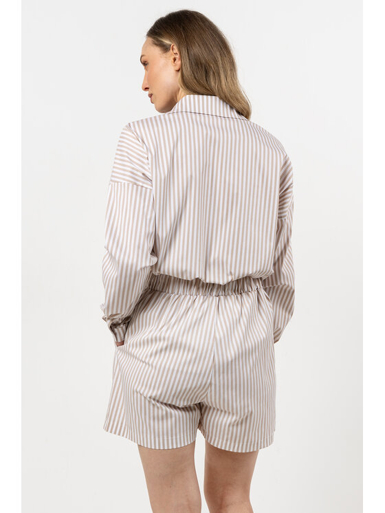 Awama Awama Koszula A720 Beżowy Basic Fit