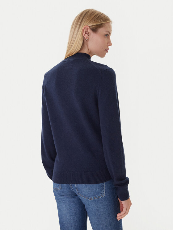 Tommy Hilfiger Tommy Hilfiger Pulover WW0WW47468 Bleumarin Regular Fit