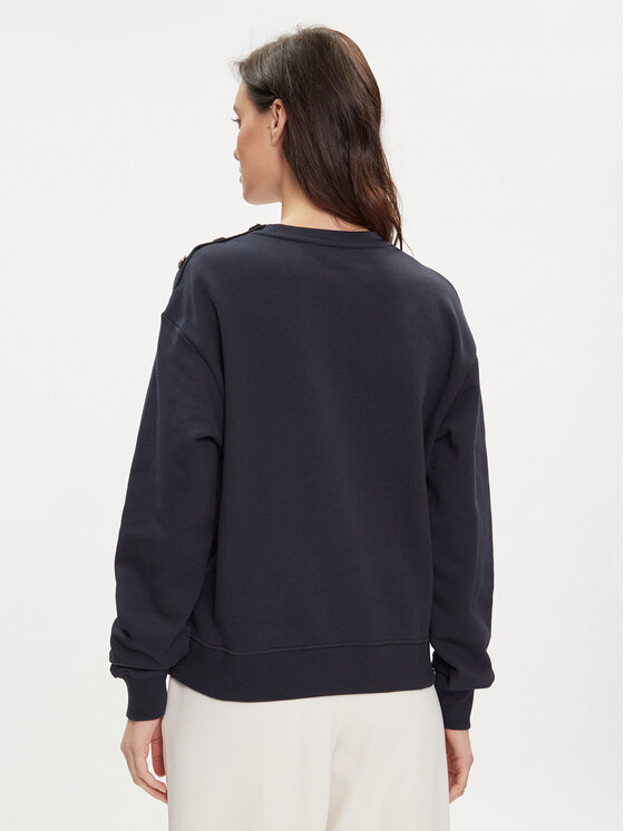 Tommy Hilfiger Tommy Hilfiger Sweatshirt Gold Button WW0WW41235 Dunkelblau Regular Fit