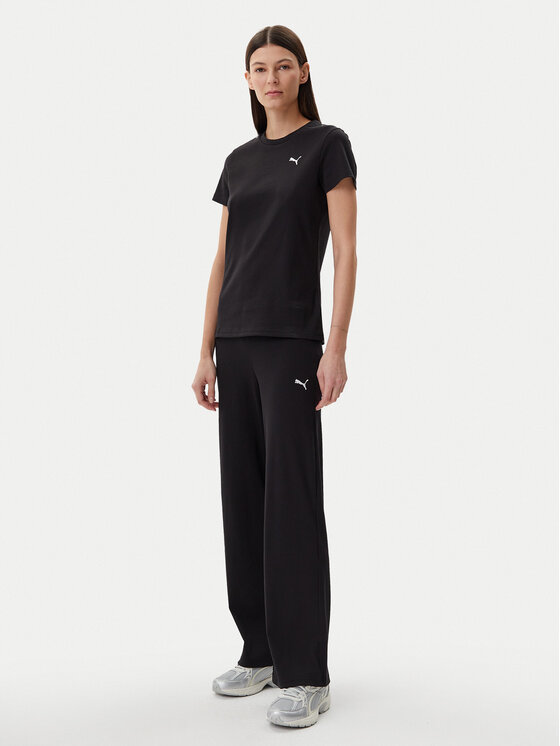 Puma Puma Παντελόνι φόρμας Ess Elevated 685025 Μαύρο Straight Fit