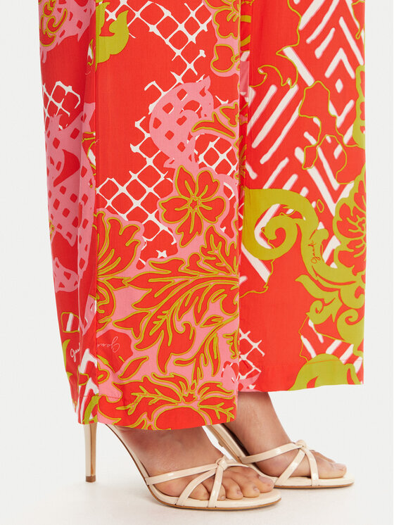 Gaudi Gaudi Kalhoty z materiálu 511BD25026 Oranžová Relaxed Fit