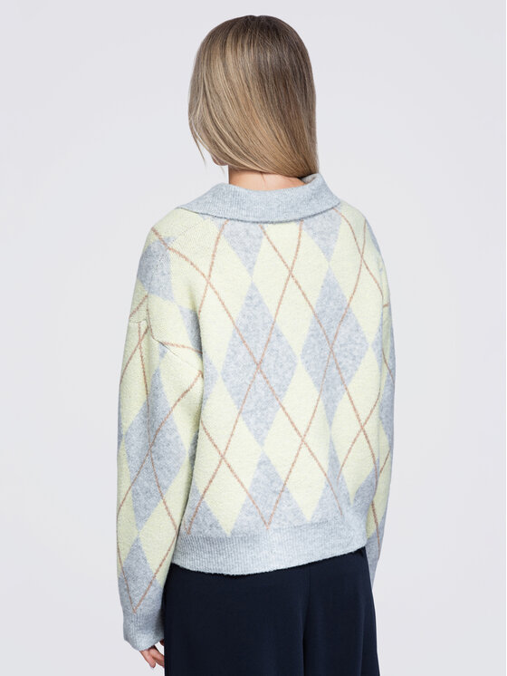Ombre Ombre Svetr OW-SW-E0030 Šedá Relaxed Fit
