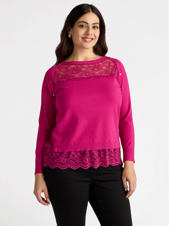 Fiorella Rubino Fiorella Rubino Cardigan M239L007846N019 Rosa Regular Fit