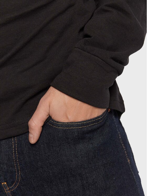 Brave Soul Brave Soul Тениска с яка и копчета MLT-412WASHINGTN Черен Slim Fit