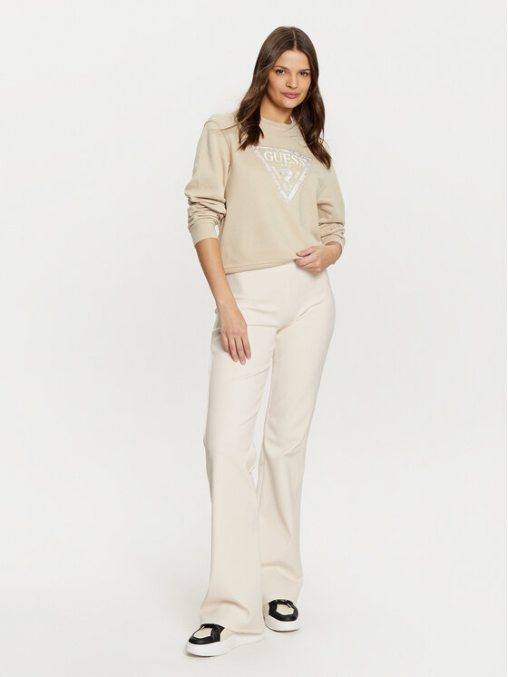 Guess Guess Majica dugih rukava W5RQ09 K8802 Bež Regular Fit