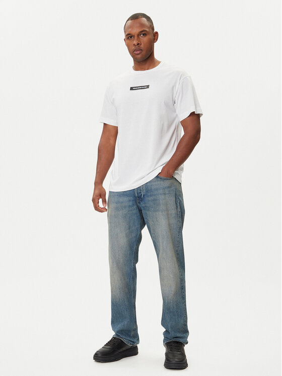 Versace Jeans Couture Versace Jeans Couture T-krekls 79GAHT06 CJ00T Balts Regular Fit